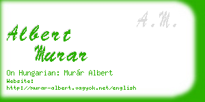 albert murar business card